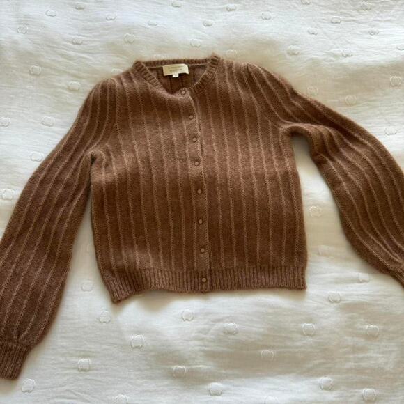 Sezanae brown wool blended cardigan - Picture 2 of 3